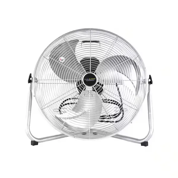 22" Silver Industrial Floor Fan
