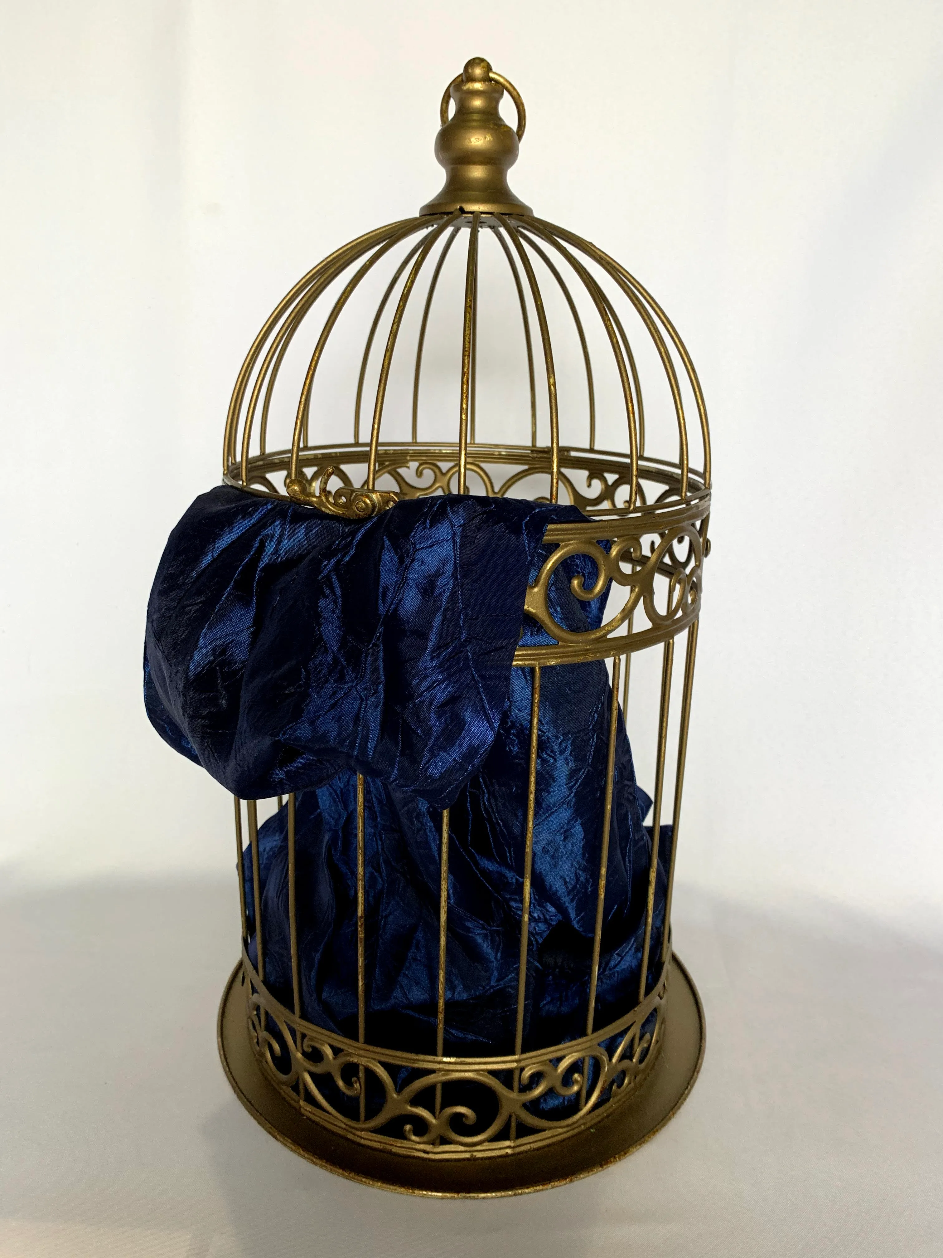 Dark Blue Crinkle Taffeta Runner 