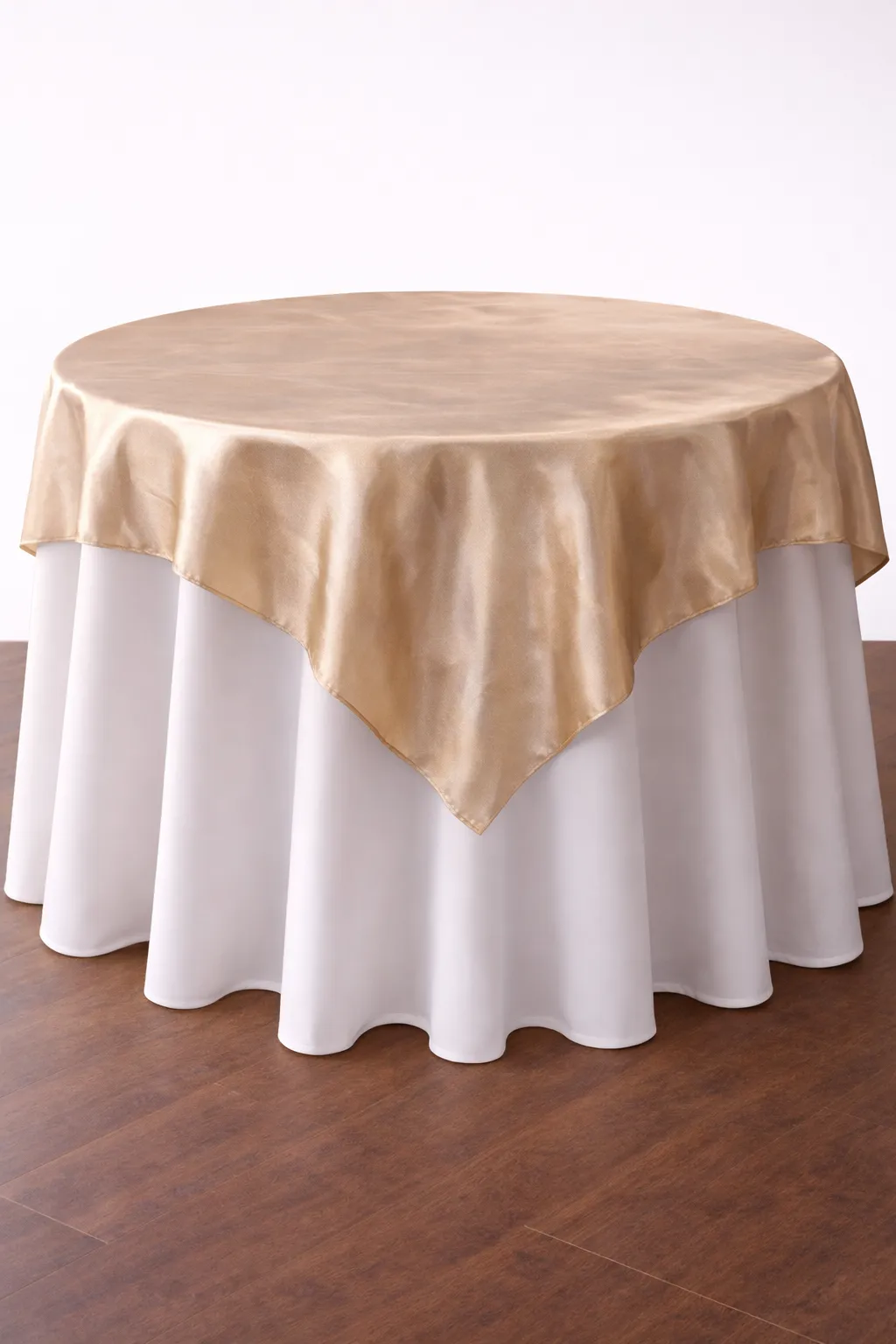 Overlay Satin Champagne Gold 90" x 90"