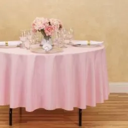 Tablecloth Pink round 90"