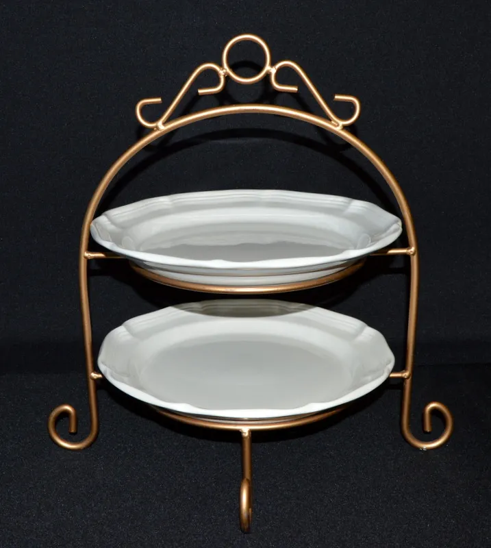 2 Tier Gold Cake Stand