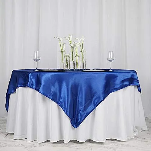 Blue Satin Overlay 90" x 90"