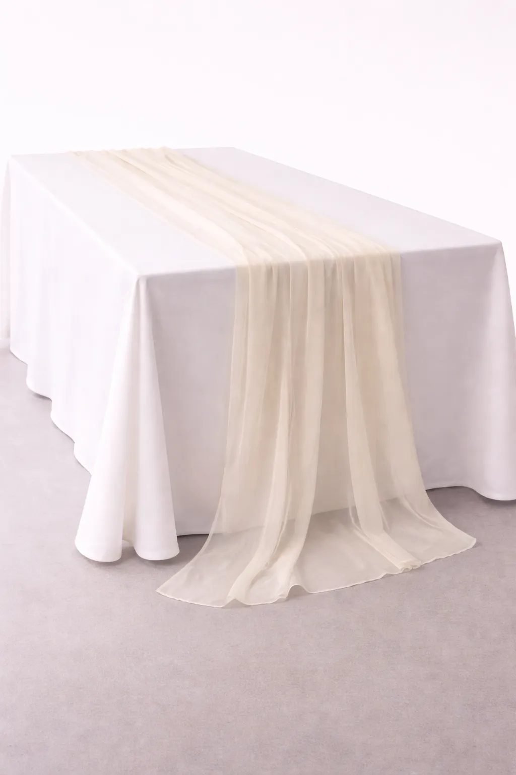 Ivory Sheer Table Runner 28" × 118"