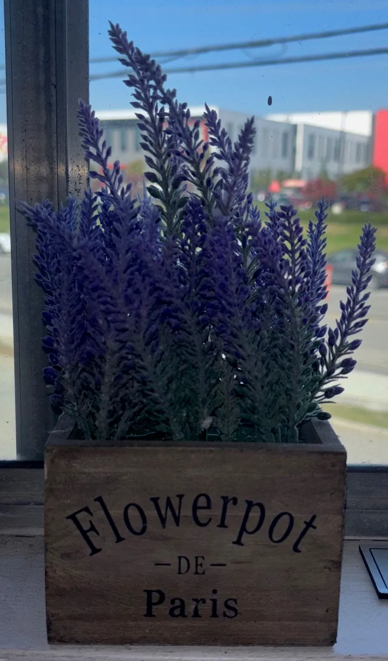 Lavender Brown Wooden Planter