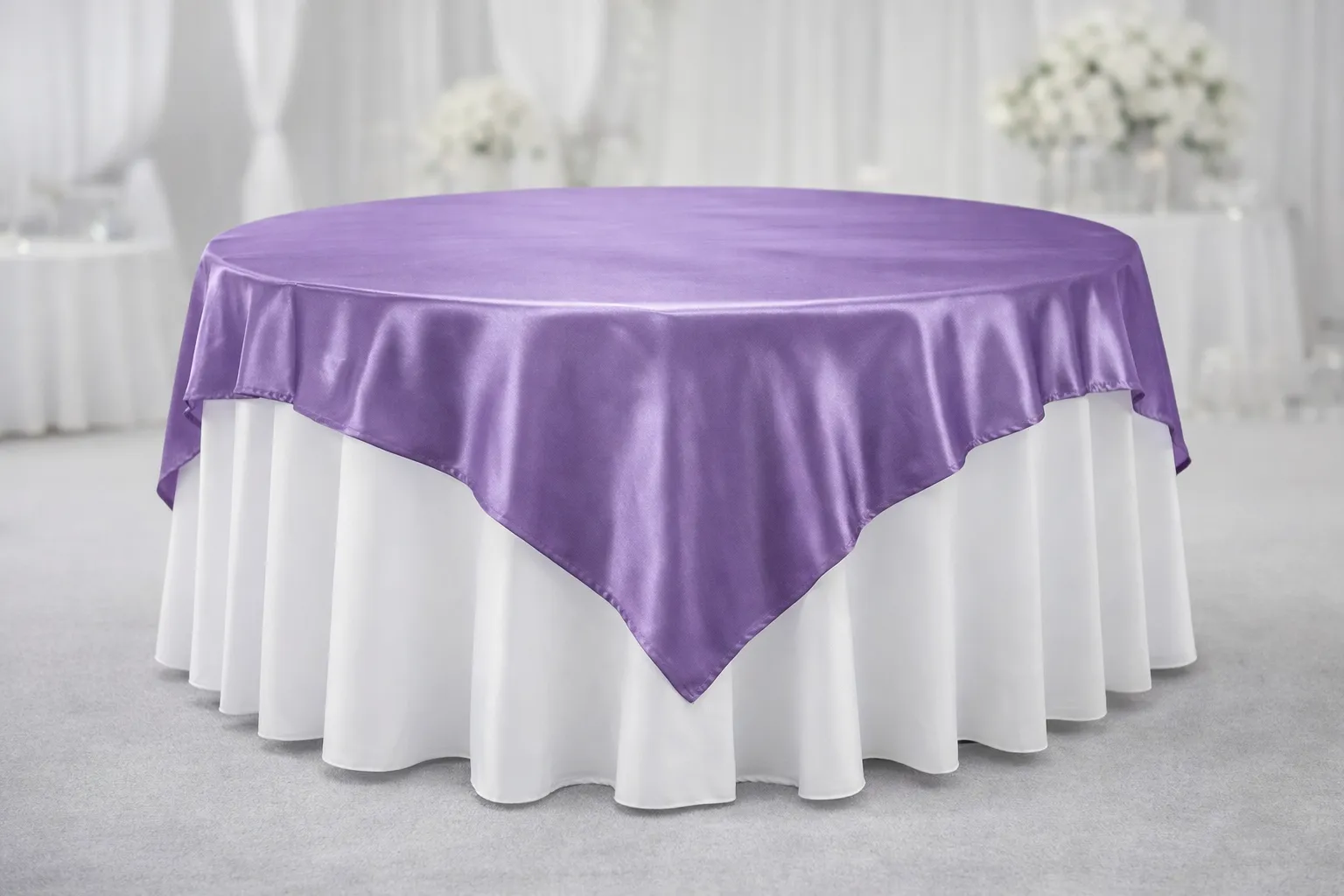 Purple Satin Overlay 85"x 85"