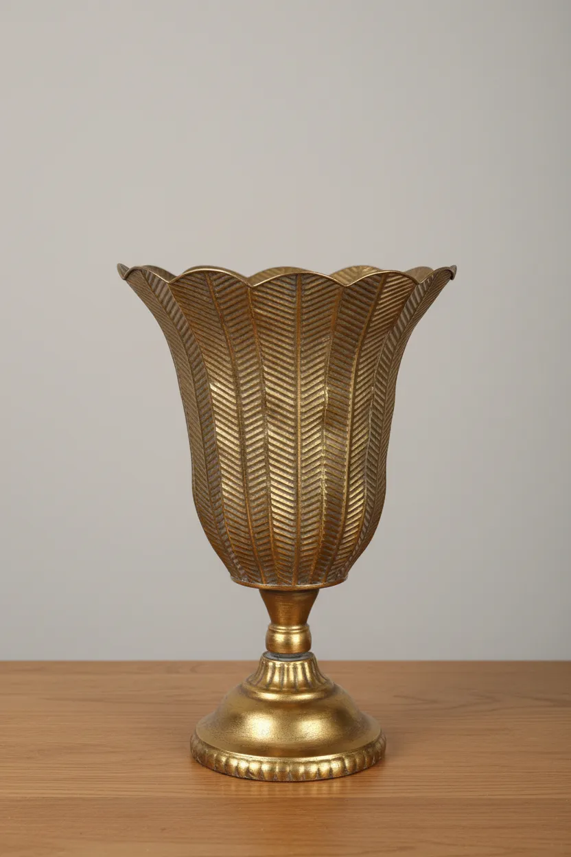 Gold Leaf Urn Vase Large