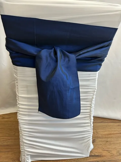 Navy Blue Taffeta Sash