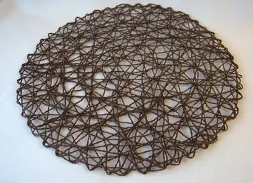Brown 15"  Weaved Round Placemat