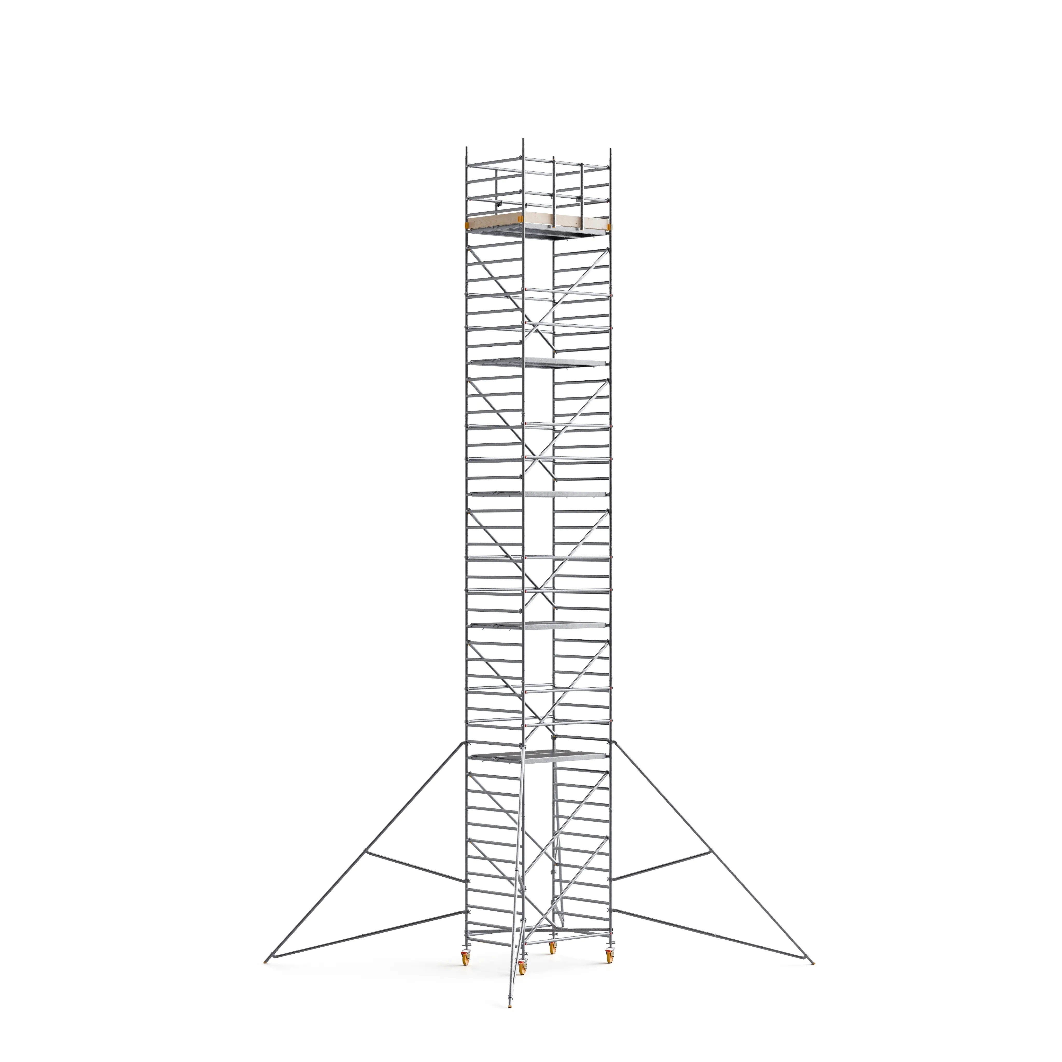 CUSTERS® Handy Mobile Guard Wide Scaffold 43 ft (13 m) x 6FT PL (Aluminum)
