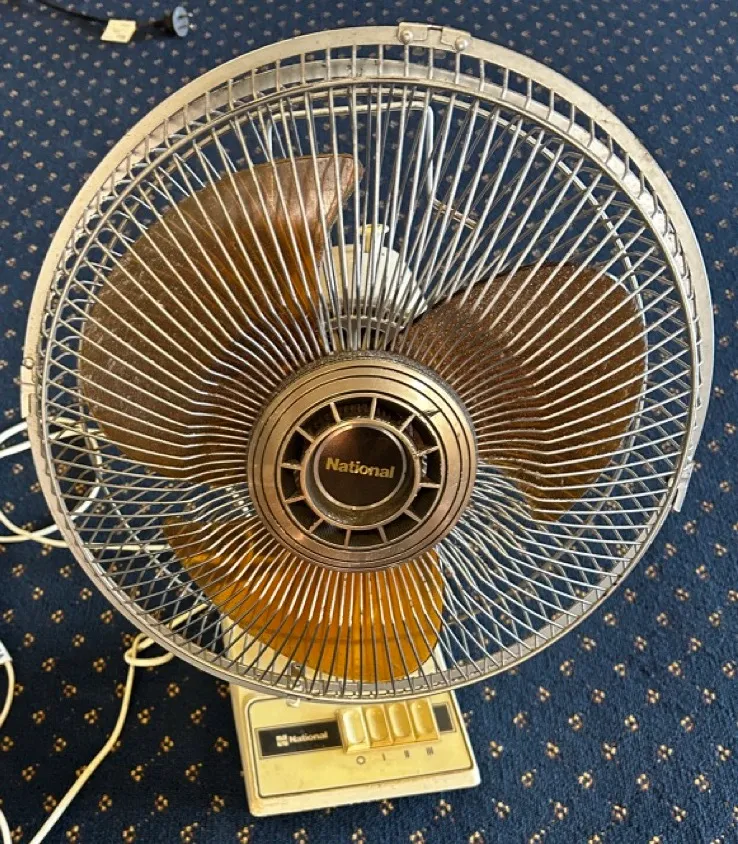 Desk Fan Orange Blades