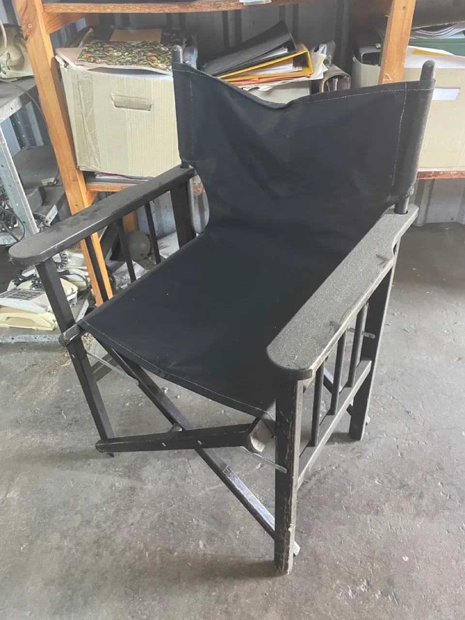 Black wood directors chairs