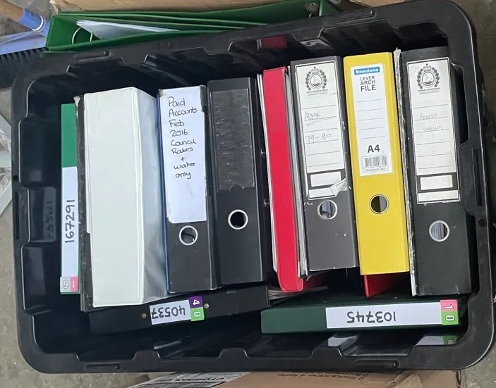 Box of Lever Arch Files