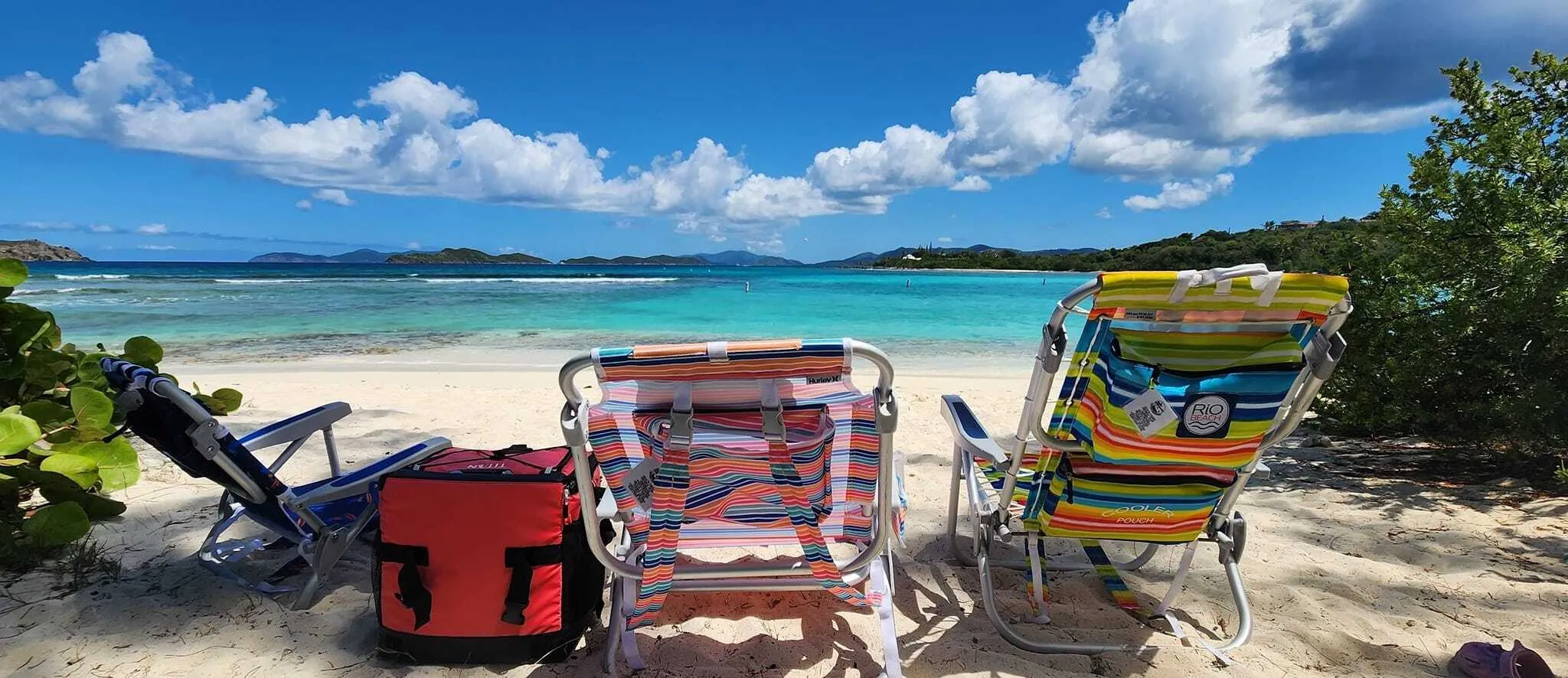  Just The Two of Us - (Beach Bundle: 2 Standard Rio Beach Backpack Chairs and 1 Rio Beach Umbrella)