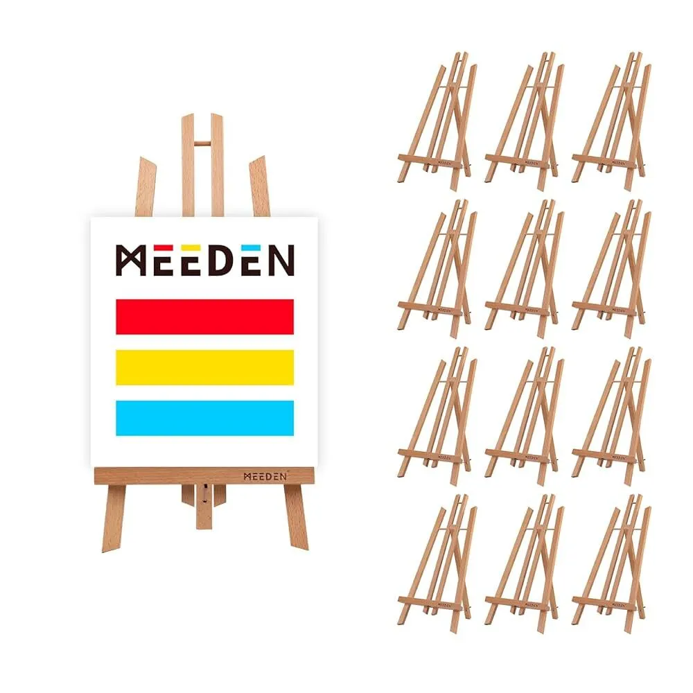 Tall Tabletop Easel - Medium Tabletop Display Wood Easel, for Kids Artist Adults Kids Classroom/Parties Painting Display, Standing Easel