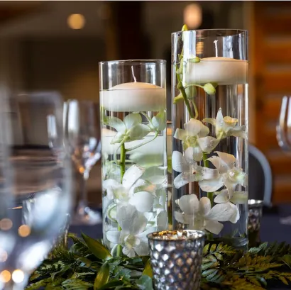 WhitePATIKIL 7 Inch Artificial Orchid Flower 24 Pcs