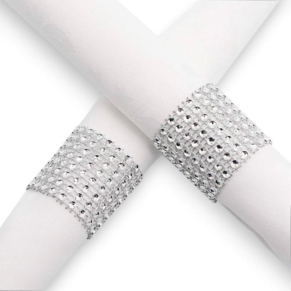 Rhinestone Napkin Rings, BetterJonny Silver