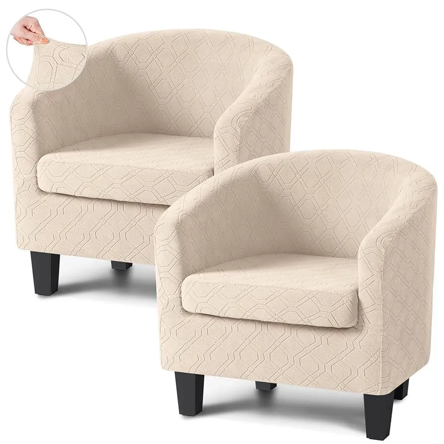 Tub Chair Slipcover With Cushion Cover, Club Chair Cover