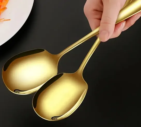 Stainless Steel Large Serving Spoons - Perfect for Kitchen, Cooking, Dining, Christmas Parties and Banquets