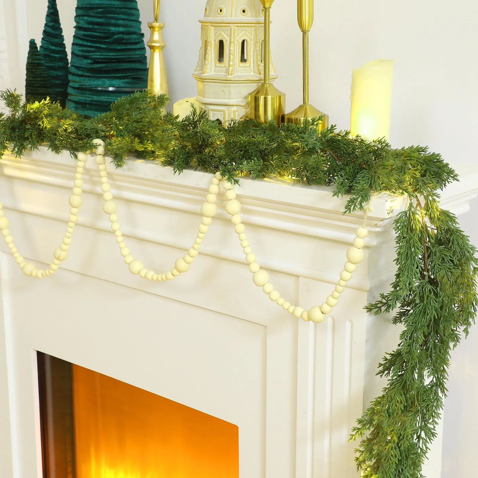  EvergreenArtificial Christmas Garland - Plastic Pine Vine Greenery for Holiday Decor