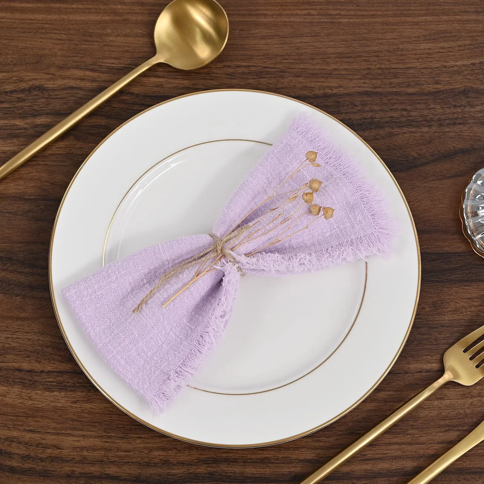 Lavender Napkins Cotton Linen Napkin 16 x 16 Inch