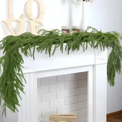 72-Inch Lush Artificial Cedar Garland for Christmas & Holiday Decor, Tabletop, Mantel