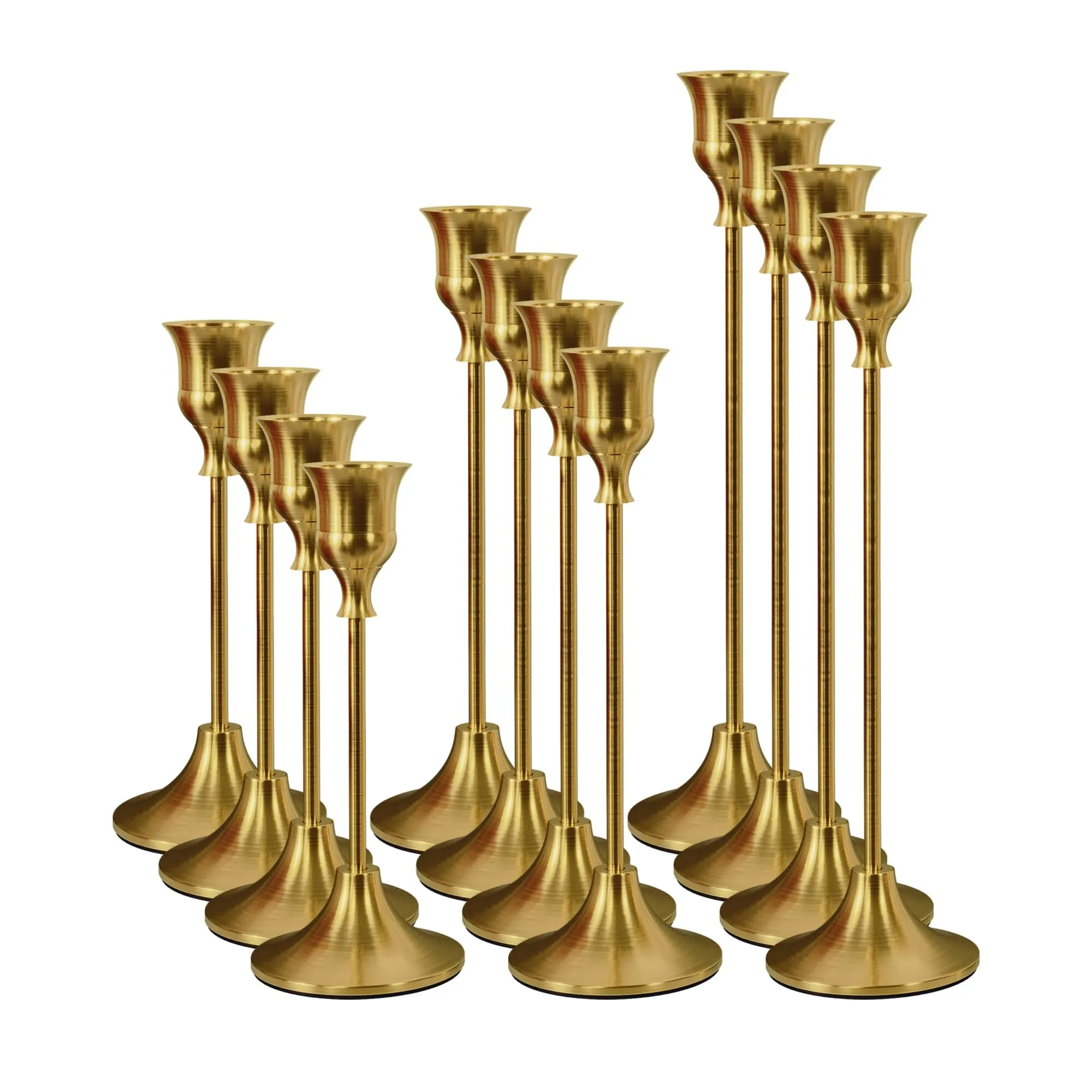 Taper Candle Holders, Candlesticks Holders Bulk, Vintage Candlestick Holder Decorative Metal Candle Sticks Home Decor Centerpieces for Table Mantel Festive Decorations