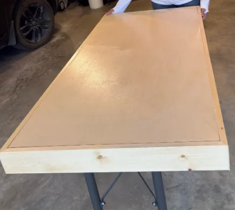 Wooden table cover for a 4ft long 2ft wide table