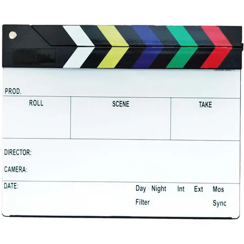 Cavision Next-Gen Production Slate with Color Clapper Sticks (American Style)