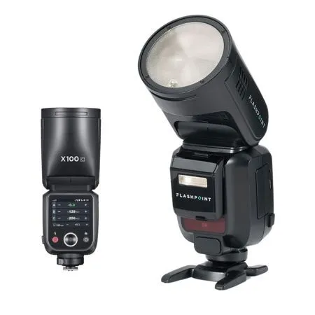 Godox V100 Flash for Canon / Flashpoint X100 TTL R2 Round Head Flash for Canon
