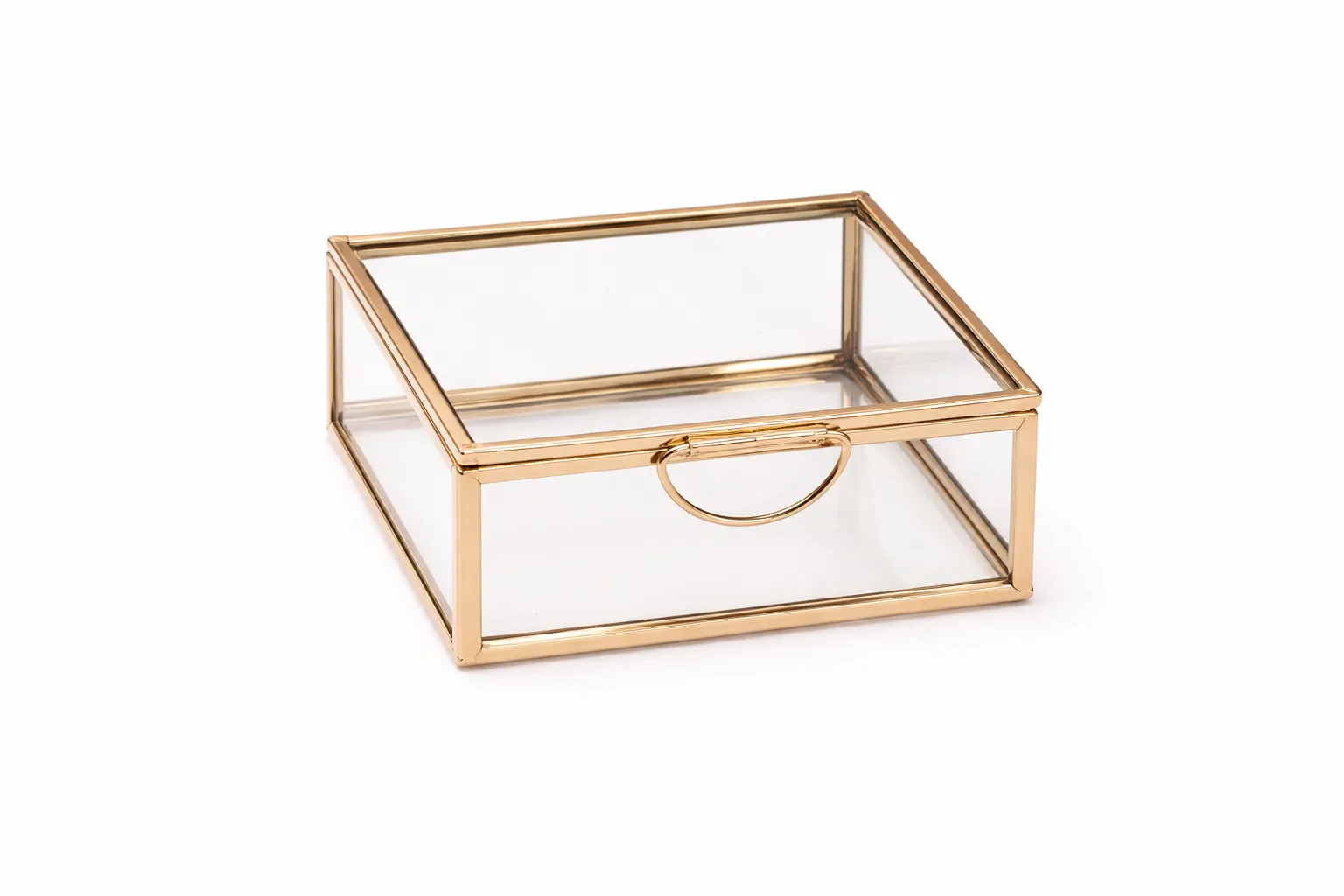 Ringbox gold quadratisch
