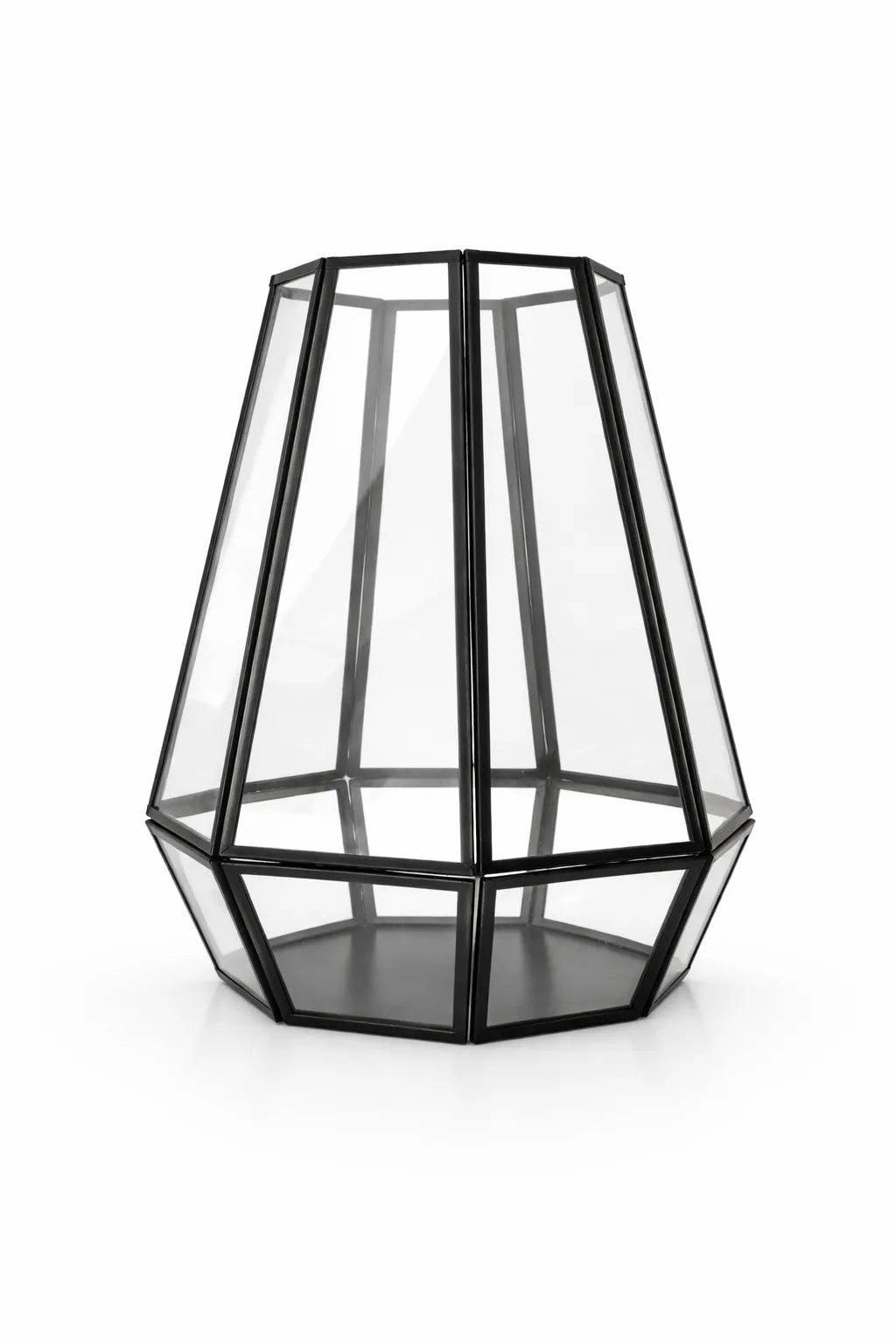 Windlicht Hexagon schwarz