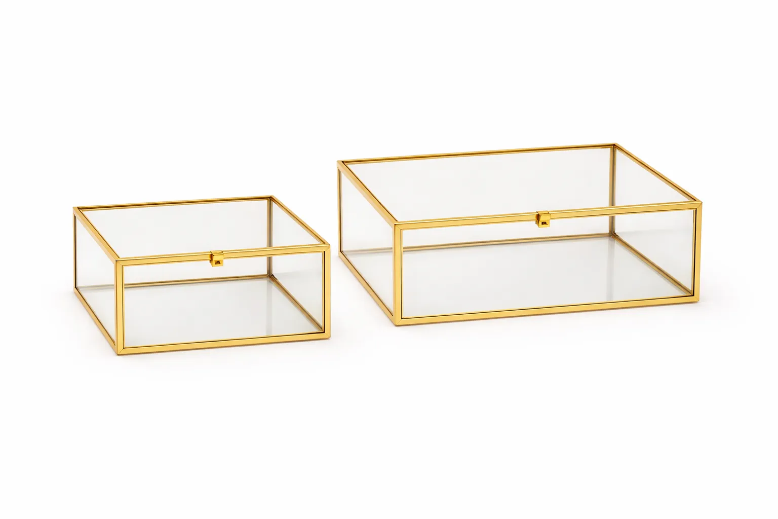 Ringbox gold rechteckig