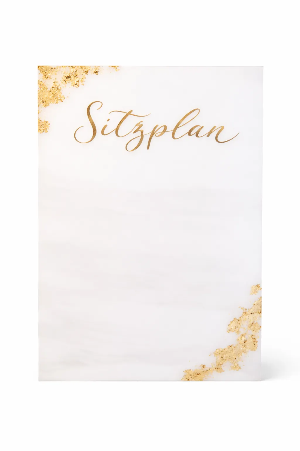 Sitzplan Acryl creme mit Blattgold