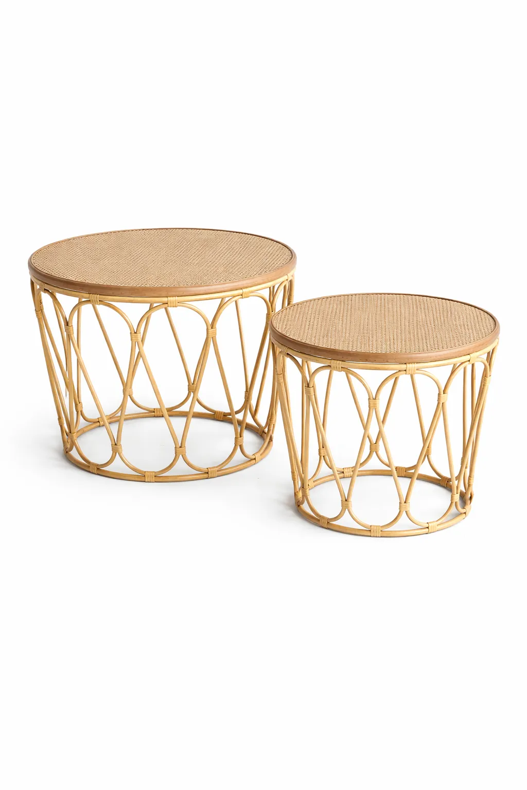 Rattan-Beistelltisch