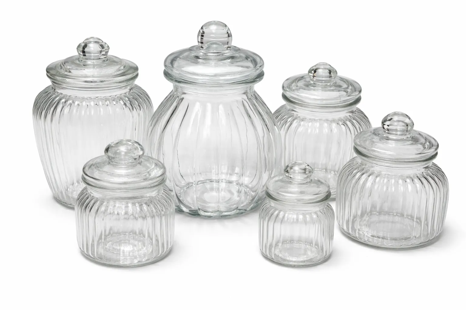 Candybar-Glas Riffel rund