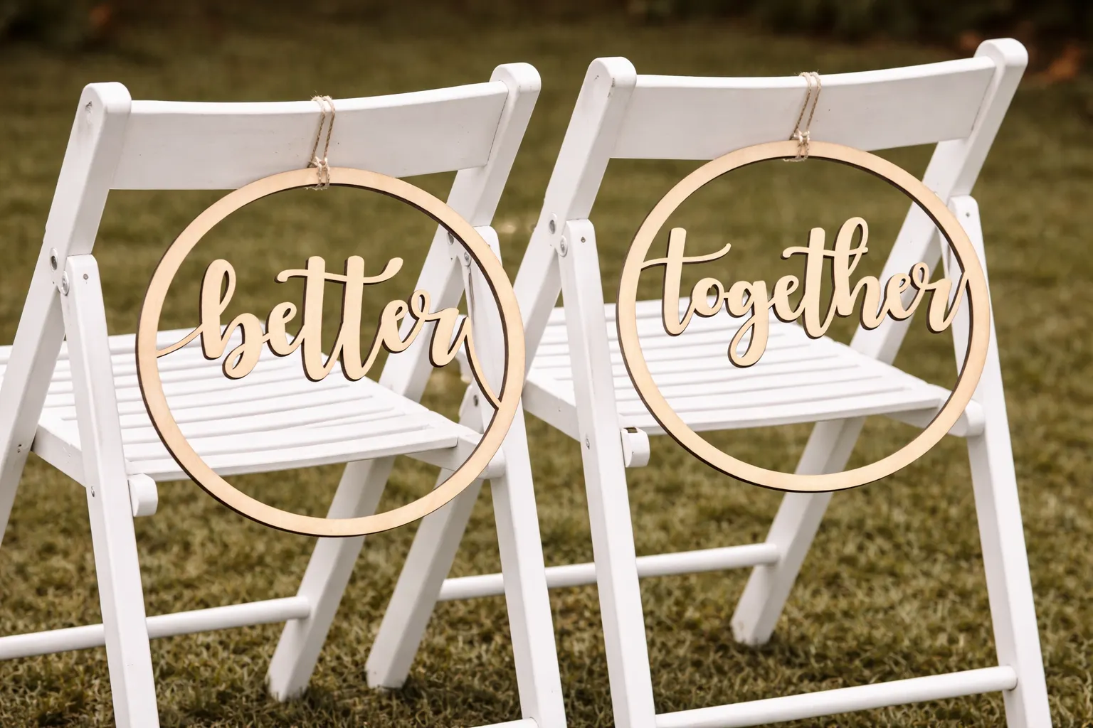 Stuhlschild-Set "Better together"