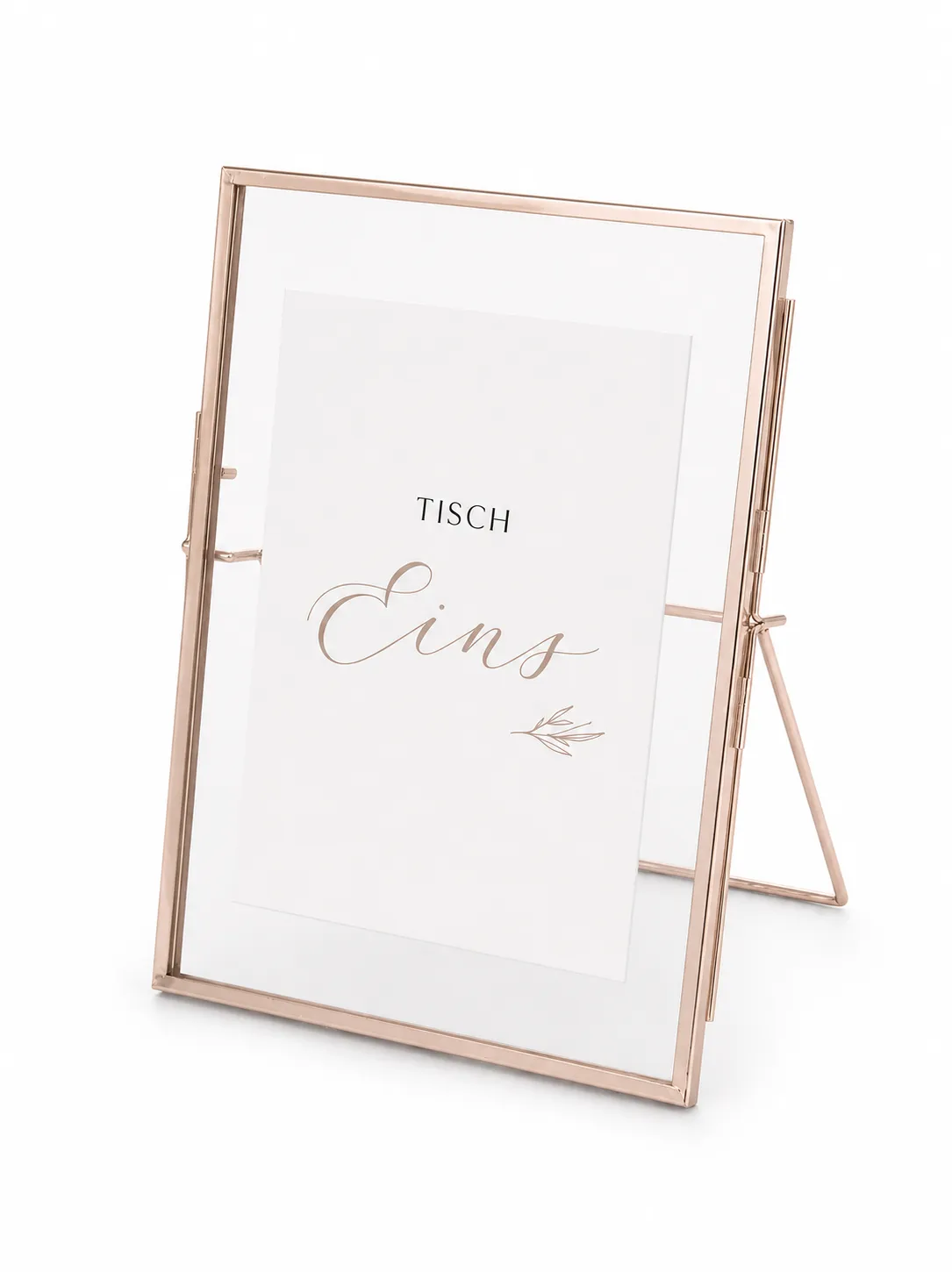 Tischnummern-Set Rahmen roségold
