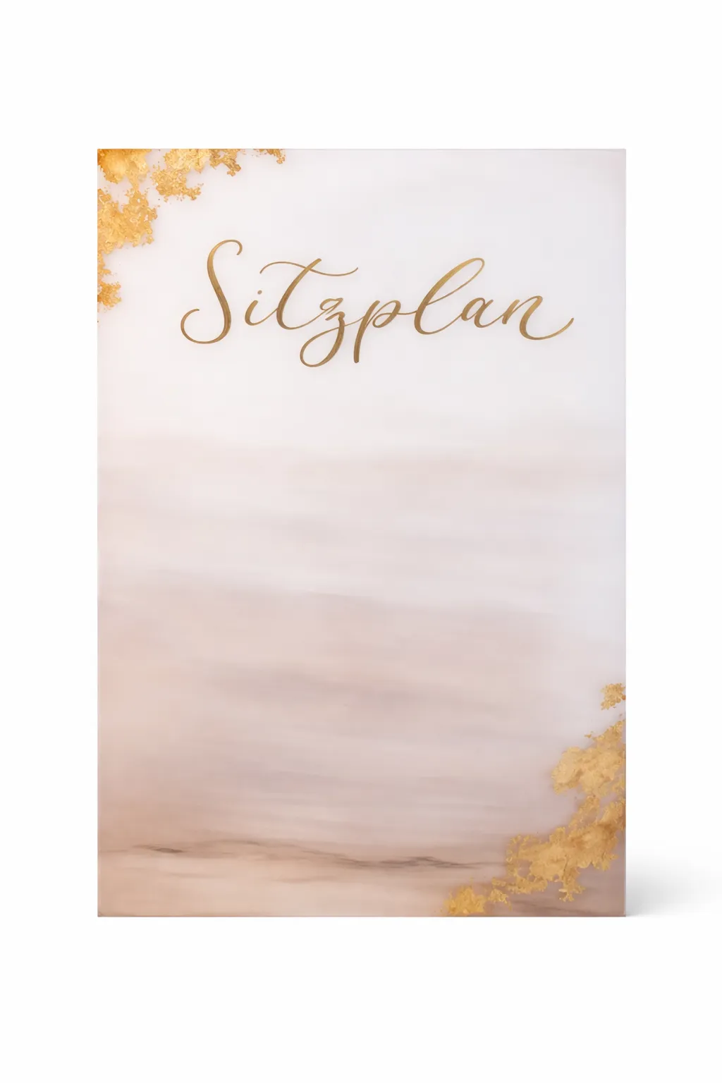 Sitzplan Acryl macchiatobeige m. Blattgold