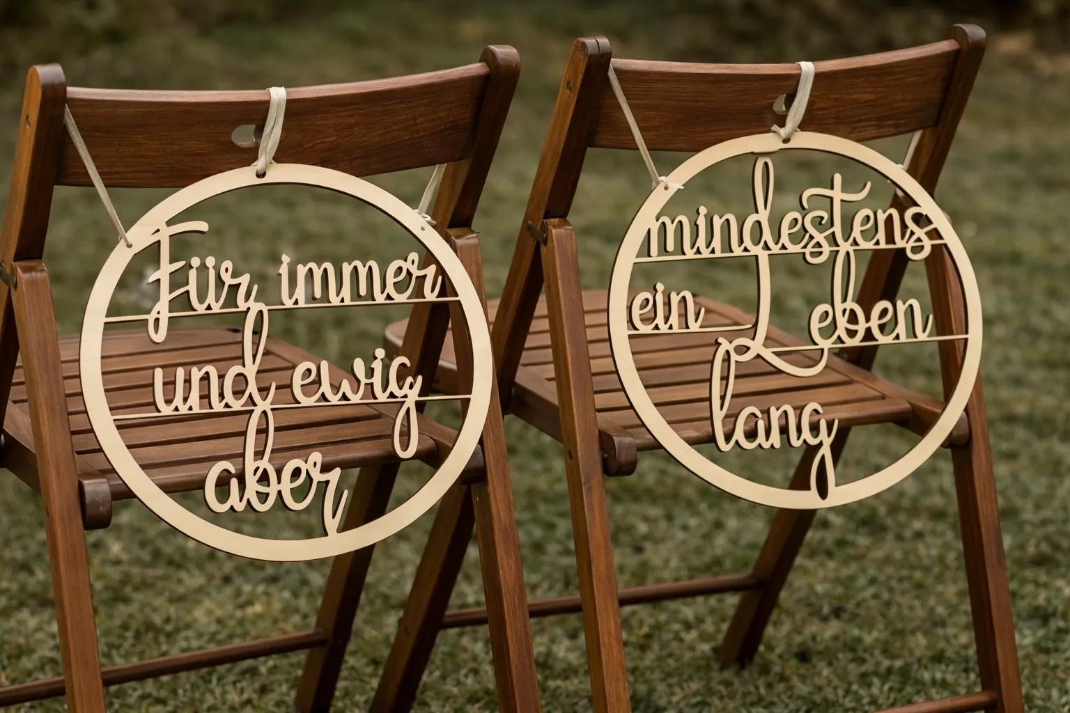 Stuhlschild-Set "Für immer und ewig..."