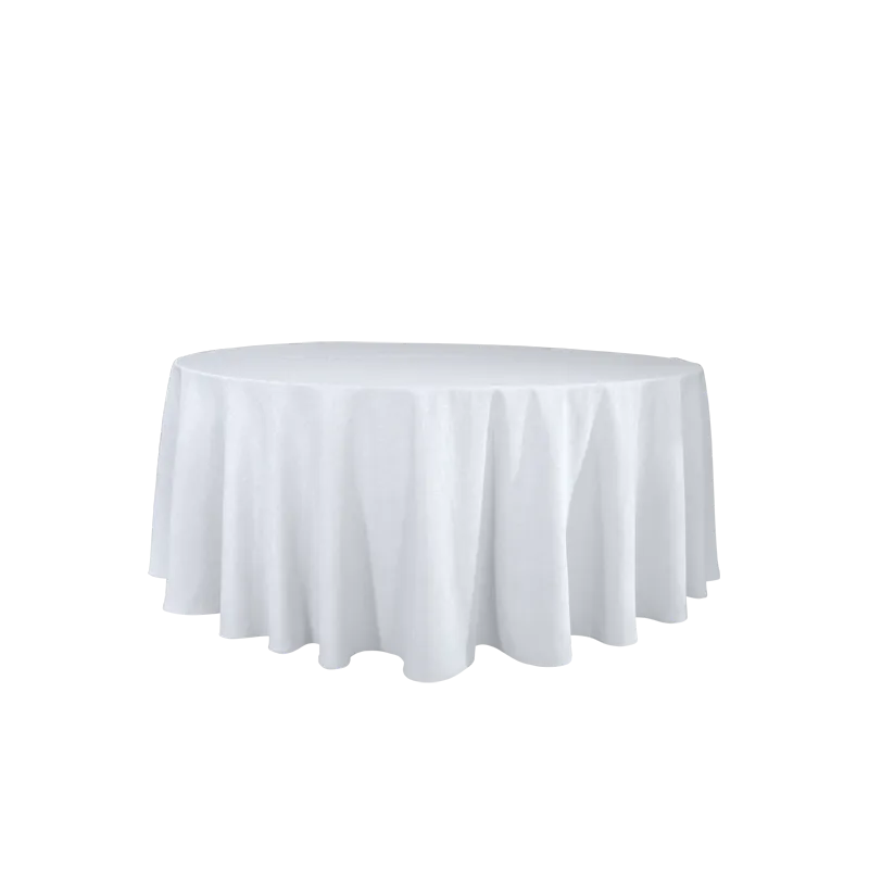 Tischdecke weiß rund