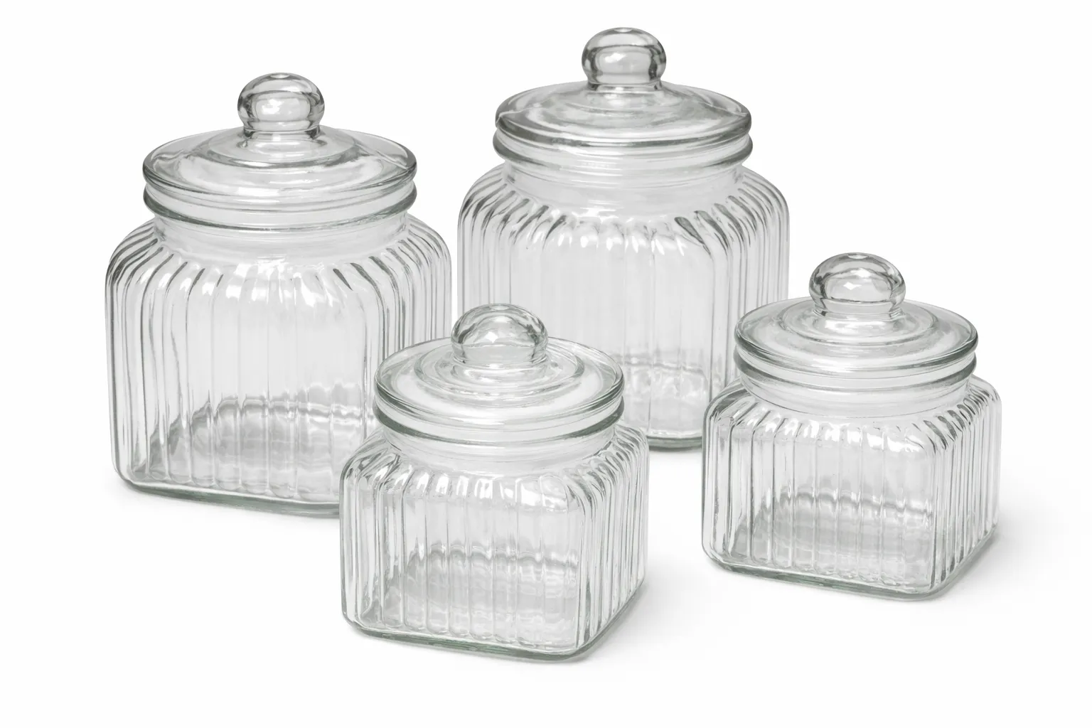 Candybar-Glas Riffel eckig