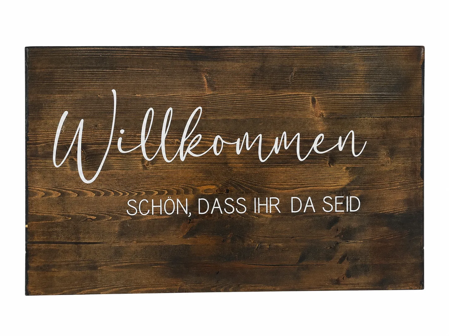 Willkommensschild Holz