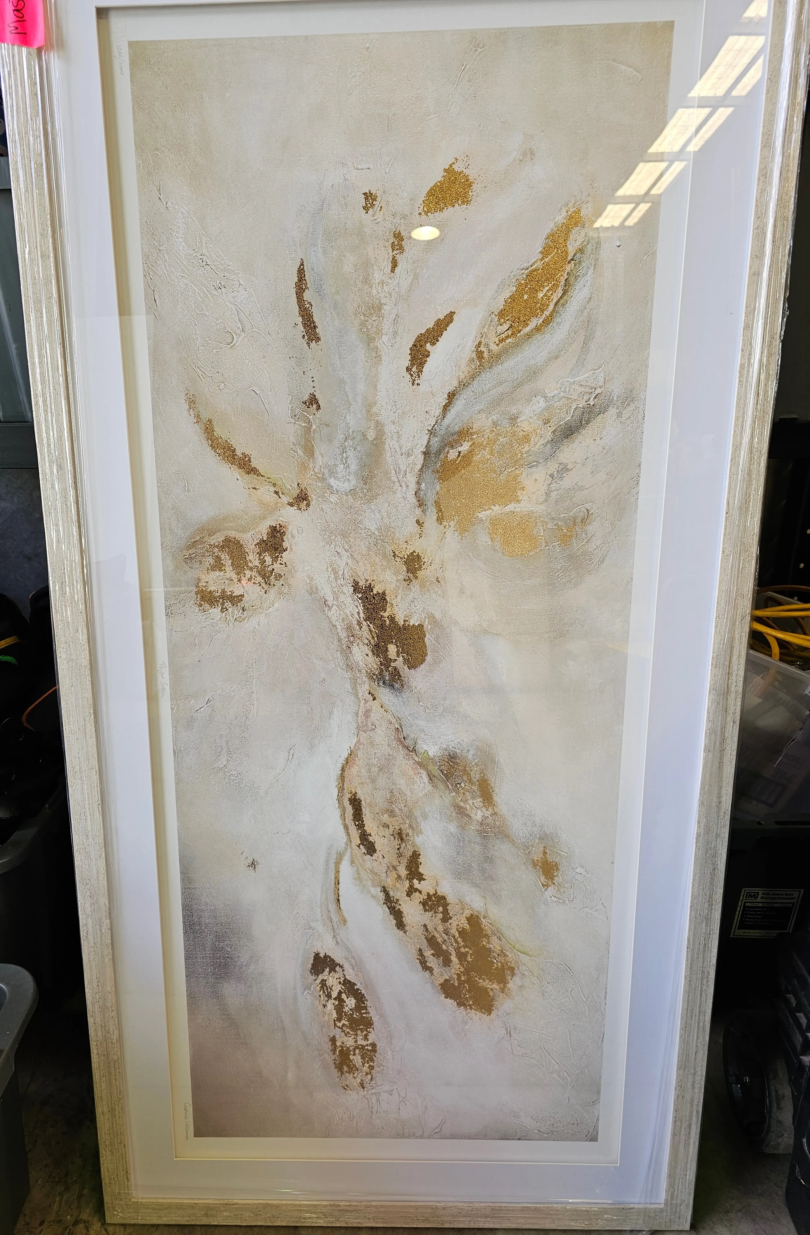 AW 0330 - Artwork - Large - Gold Metallic/Blue/Silver Swirl