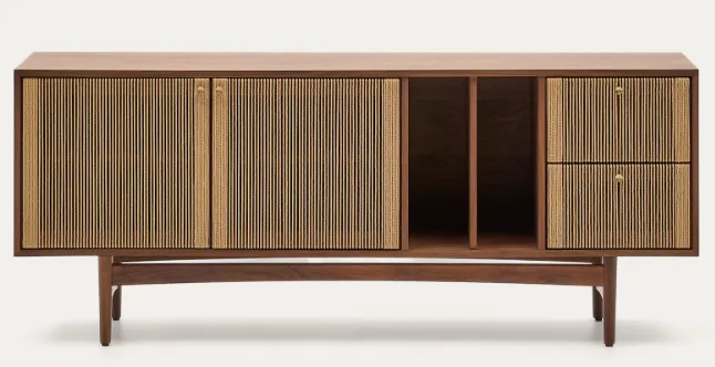 BF 0060 - Entertainment Unit - Elan Sideboard Walnut Wood & Veneer