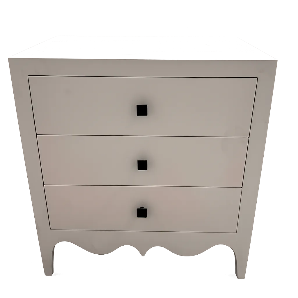 BST 0115 - Bedside Table - White French Provincial 