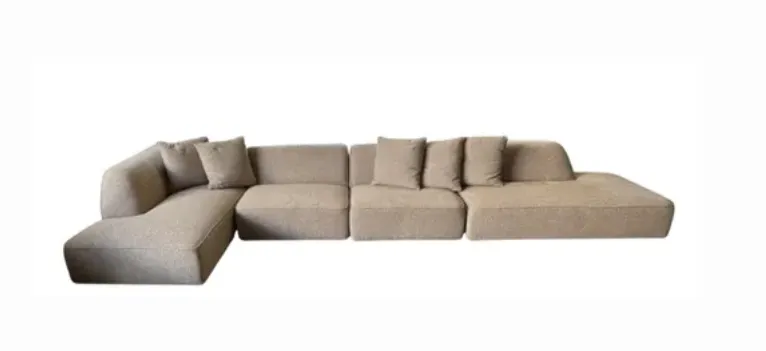 SF 0028 - Modular Sofa - 4 piece Beige Fabric Modular (LAF Cnr + A/less + A/less + RAF Chaise)