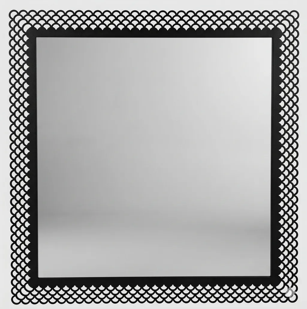 MIR 7176 - Mirror - Large - Square with Black Frame