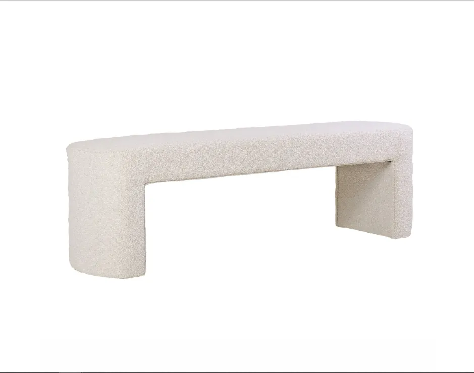 OTT 0011 - Ottoman - Amalfi White Boucle Bench Seat 