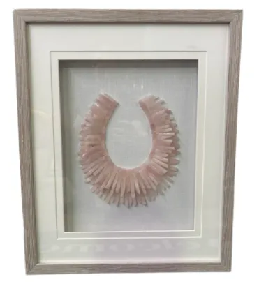 AW 0087 - Artwork - Small - Shadowbox Pink Crystal Grey Washed Frame