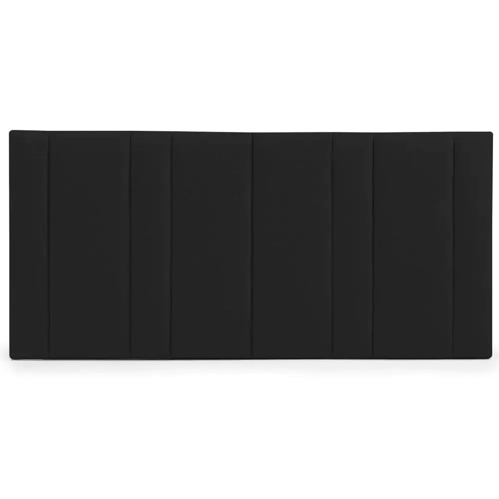 BH 7996 - King Bedhead - Foldable Super-King Panelled Black Fabric